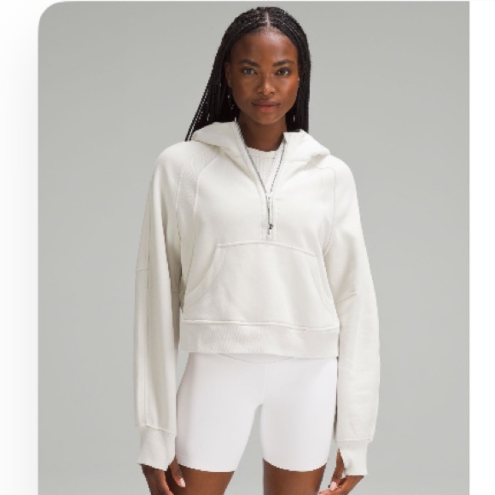White Opal 1/2 zip scuba lululemon